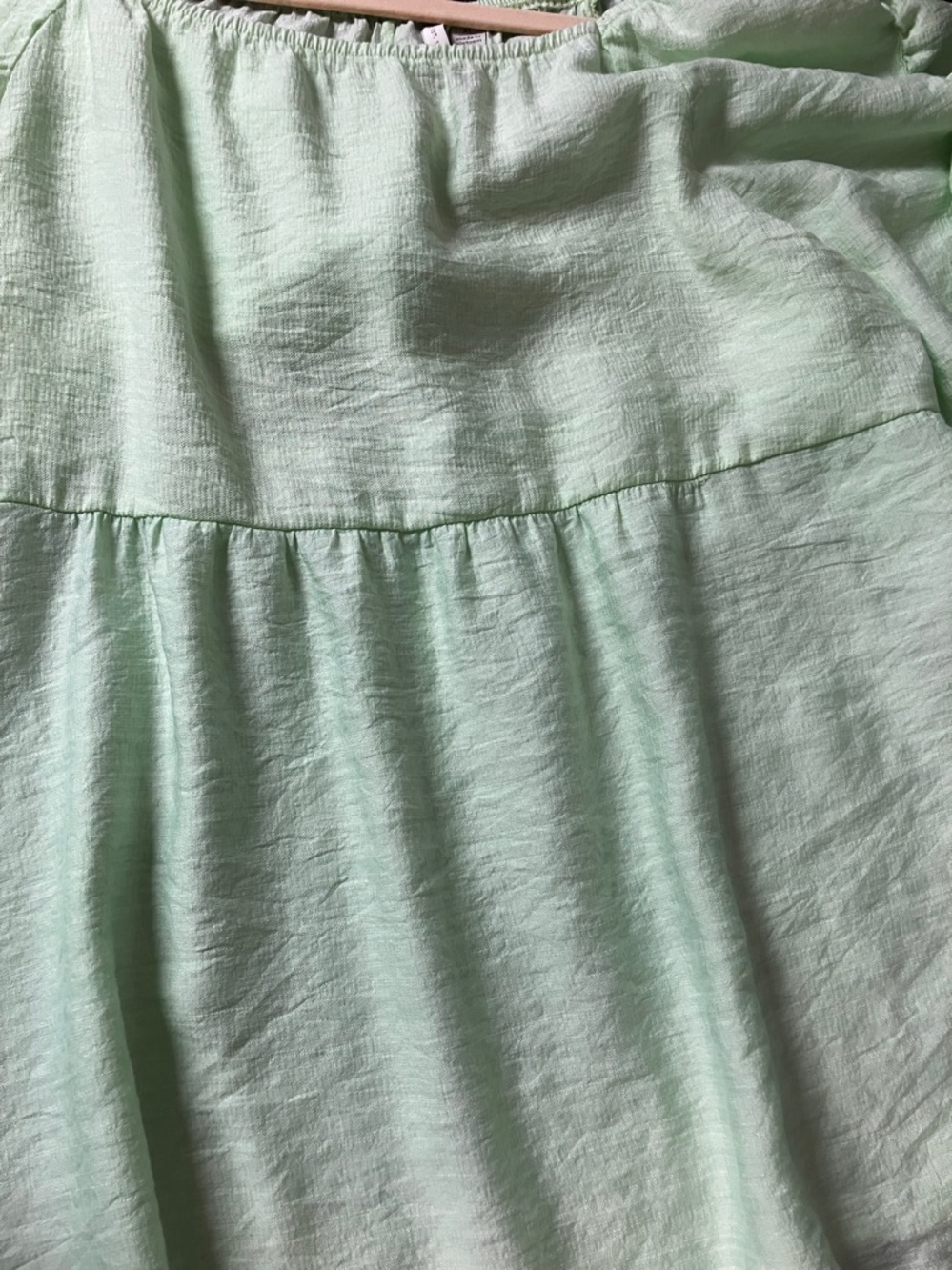 3/$15 ❤️ Cato pistachio green cute sleeve detail shirt XL 16 - Picture 7 of 9